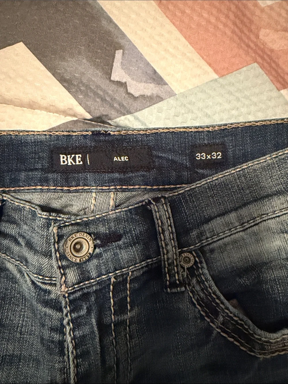 BKE Alec Men’s Dark Blue Denim Jeans